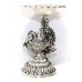 Oil Lamp Diya Deepak 925 Sterling Silver Temple Pooja Aarti Prayer Bird W506